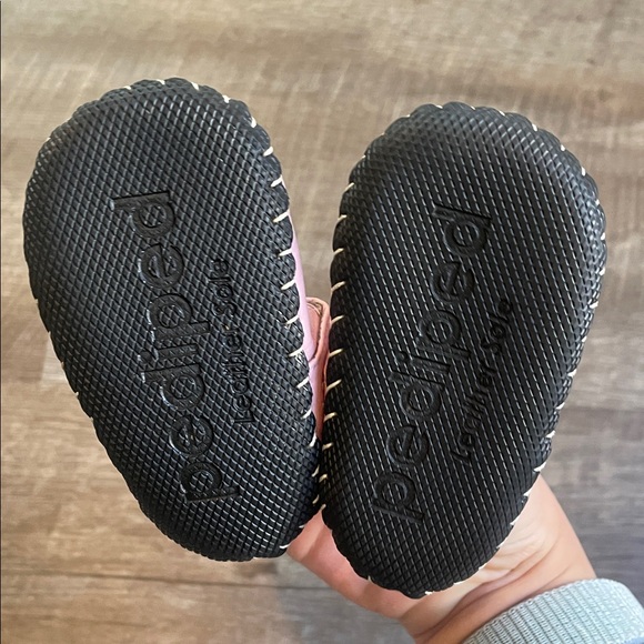 Pediped Abigail Mary Jane Leather Sole Baby 0-6 Months Pink - Picture 5 of 9